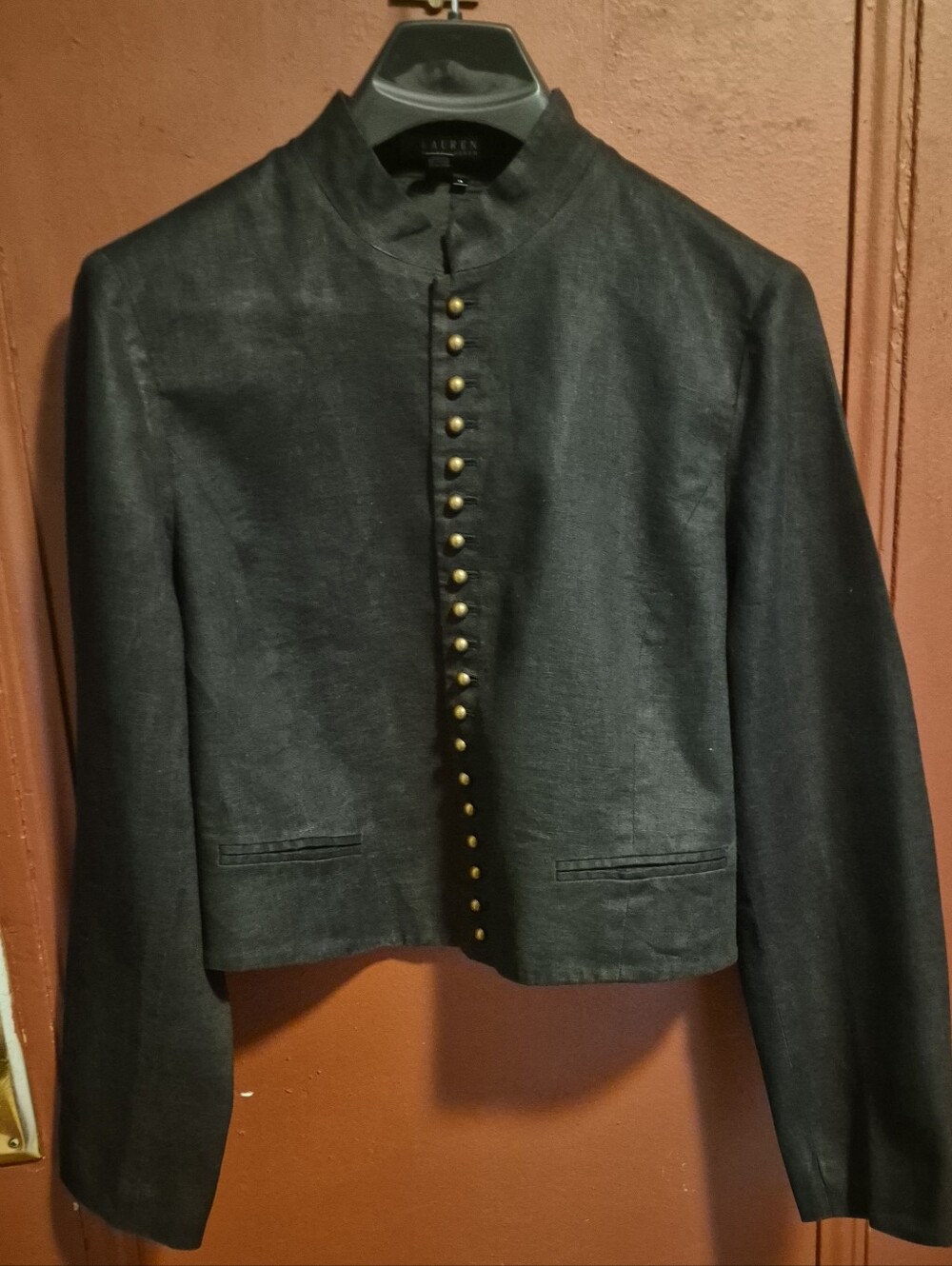 Lauren Raloh Lauren Classic Black Military-Style Women's Jacket SZ 16